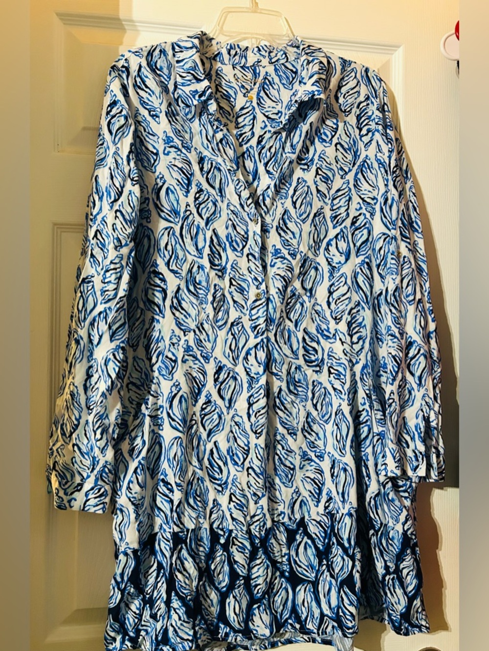 Lilly Pulitzer Large Dress Blue Seashell Great condition